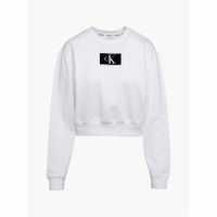 Calvin Klein Long Sleeve Lounge Sweatshirt White Дамски пижами