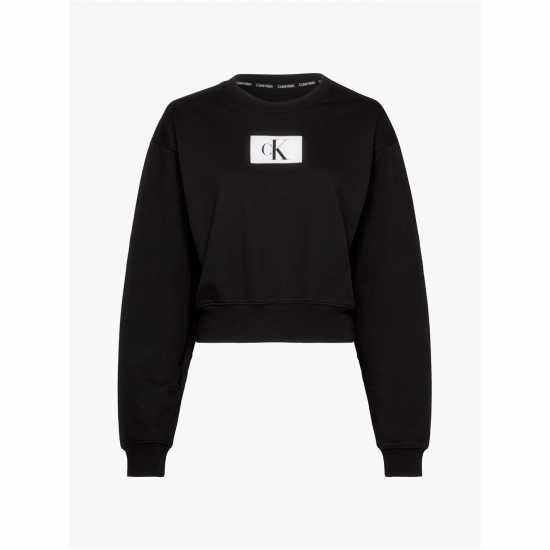 Calvin Klein Long Sleeve Lounge Sweatshirt Black Дамски пижами