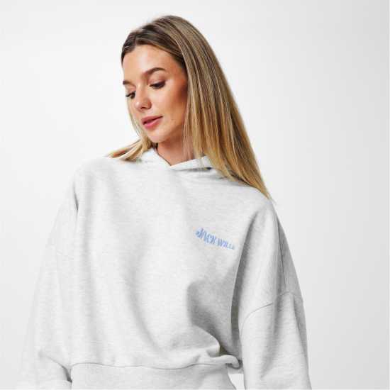 Jack Wills Essentials Hoodie Светло сиво Дамски суичъри и блузи с качулки