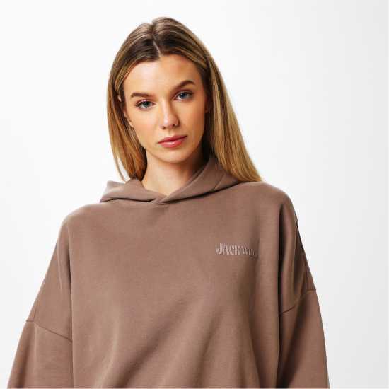 Jack Wills Essentials Hoodie Моха Дамски суичъри и блузи с качулки