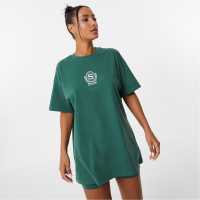 Slazenger Vintage T-Shirt Forest Green Дамски тениски с яка