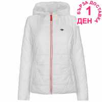 Lee Cooper Дамско Яке С Качулка Casual Hooded Jacket Ladies White Дамски якета и палта