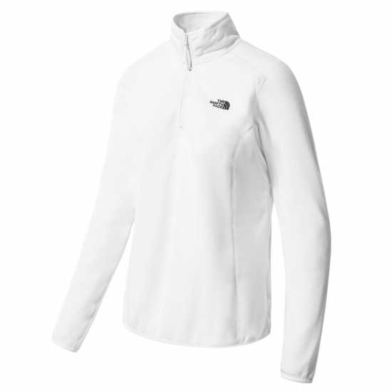 The North Face 100 Glacier Quarter Zip Fleece Womens Бял Пясък Дамски полар