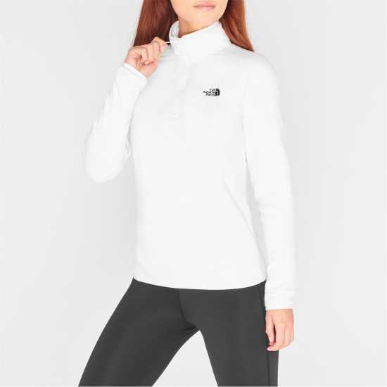 The North Face 100 Glacier Quarter Zip Fleece Womens Бял Пясък Дамски полар