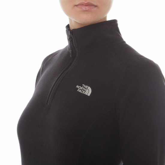 Дамски полар The North Face 100 Glacier Quarter Zip Fleece Womens Черно ТНФ The North Face 100 Glacier Quarter Zip Fleece Womens Черно ТНФ Дамски полар