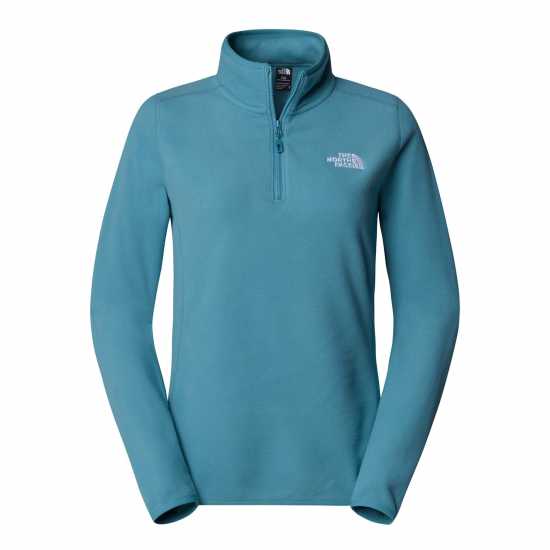 The North Face 100 Glacier Quarter Zip Fleece Womens Алге Блу Дамски полар