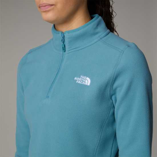 The North Face 100 Glacier Quarter Zip Fleece Womens Алге Блу Дамски полар