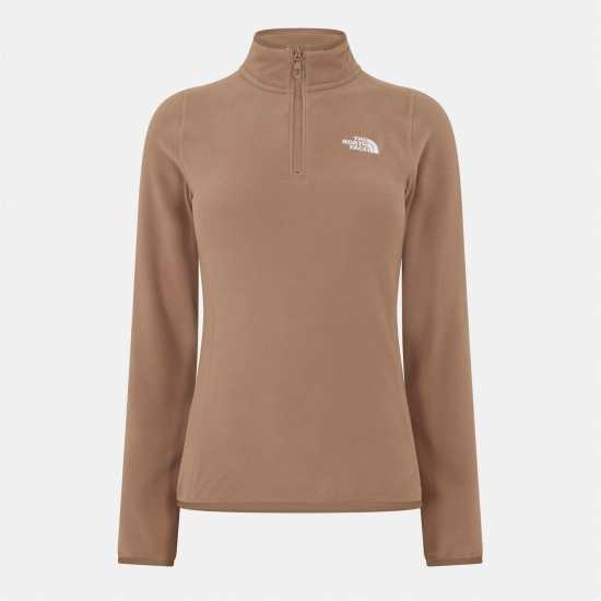 The North Face 100 Glacier Quarter Zip Fleece Womens Latte Дамски полар