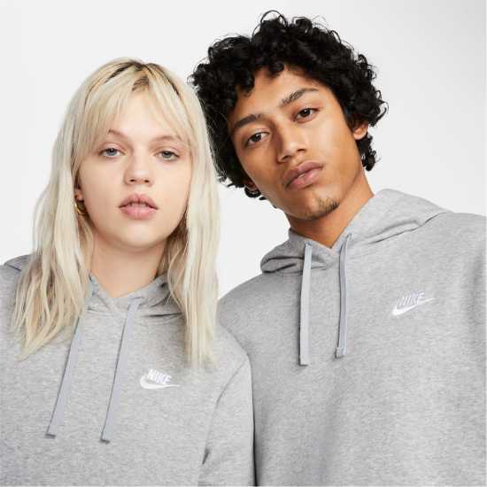 Nike Sportswear Essential Fleece Pullover Hoodie Womens Grey Дамски суичъри и блузи с качулки