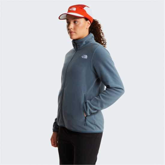 The North Face 100 Glacier Full-Zip Fleece Womens Granite Grey The North Face 100 Glacier Full-Zip Fleece Womens Granite Grey