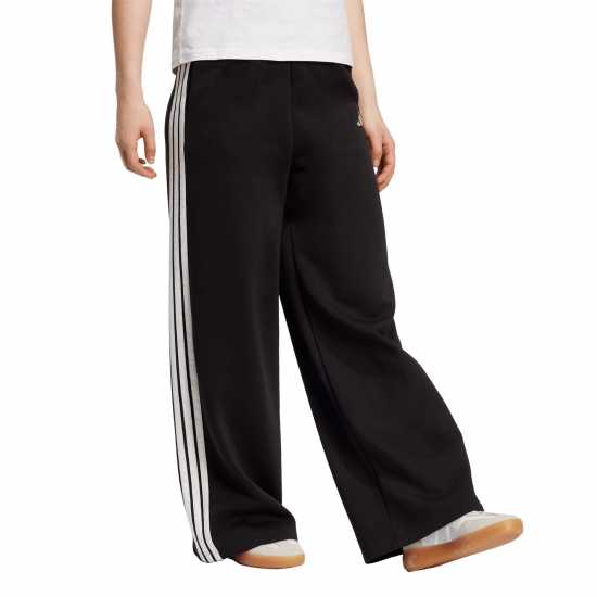 Adidas Essentials Wide Leg Fleece Pant Womens Черно/Бяло WL 