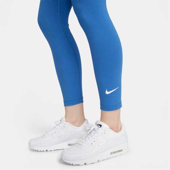 Nike Sportswear Essential 7/8 Mid-Rise Leggings Womens Star Blue/Sail Дамско трико и клинове