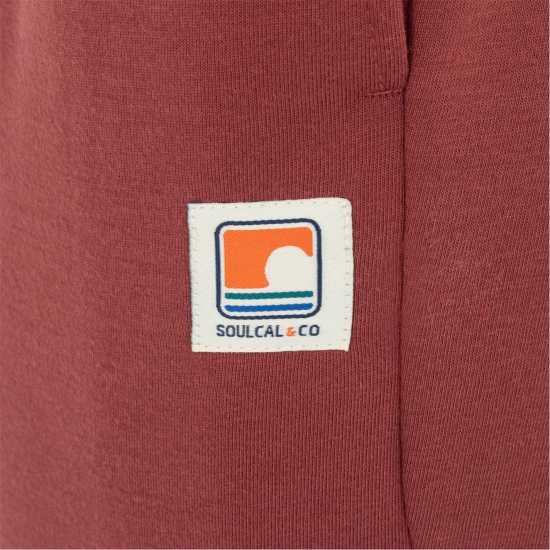 Soulcal Womens Fleece Jogger Тъмно червено Дамски долнища на анцуг