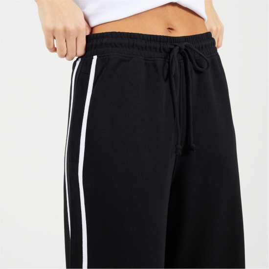 Brave Soul Bs Womens Wide Leg Jogger With Side Stripe Detail  