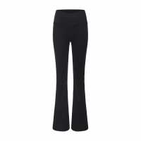 La Gear Crossover-Waist Flared Leggings Womens Black La Gear Crossover-Waist Flared Leggings Womens Black
