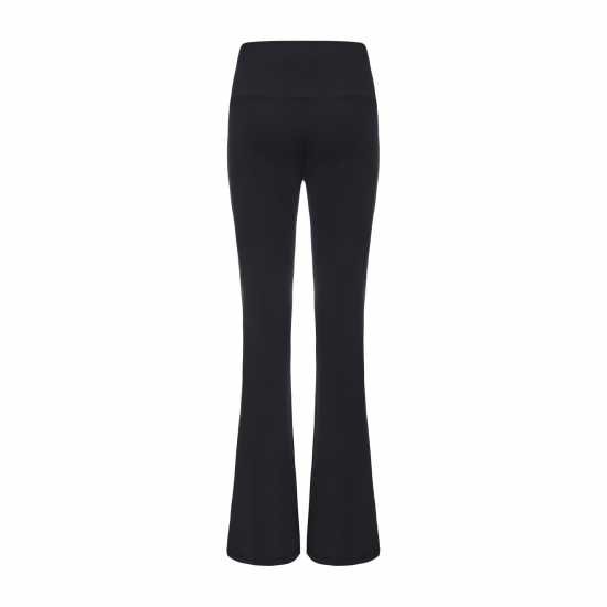 La Gear Crossover-Waist Flared Leggings Womens Black La Gear Crossover-Waist Flared Leggings Womens Black