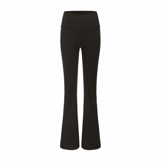 La Gear Crossover-Waist Flared Leggings Womens Brown La Gear Crossover-Waist Flared Leggings Womens Brown