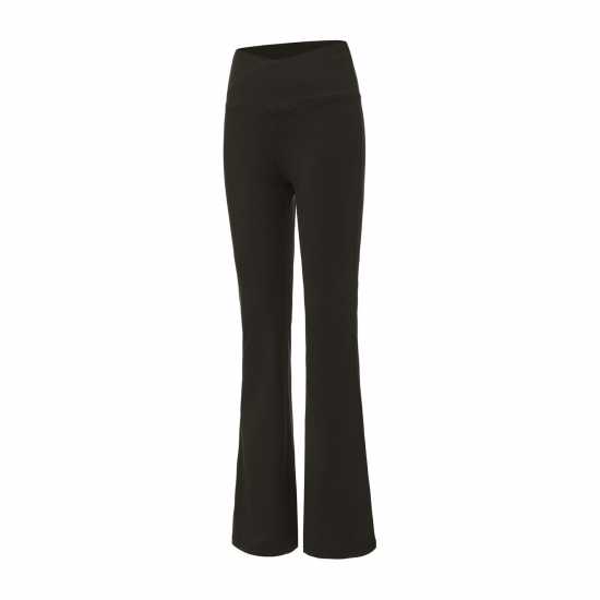 La Gear Crossover-Waist Flared Leggings Womens Brown La Gear Crossover-Waist Flared Leggings Womens Brown