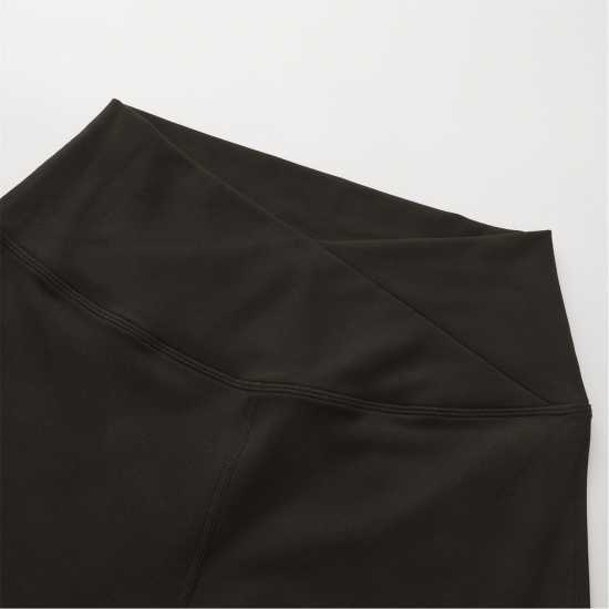 La Gear Crossover-Waist Flared Leggings Womens Brown La Gear Crossover-Waist Flared Leggings Womens Brown
