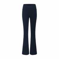 LA Gear LA Gear Crossover-Waist Flared Leggings Womens Blue LA Gear LA Gear Crossover-Waist Flared Leggings Womens Blue