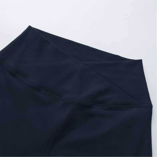 LA Gear LA Gear Crossover-Waist Flared Leggings Womens Blue LA Gear LA Gear Crossover-Waist Flared Leggings Womens Blue