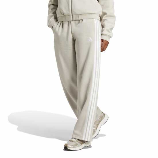 Дамски долнища на анцуг Adidas Essentials 3-Stripes Open-Hem Fleece Joggers Womens Adidas Essentials 3-Stripes Open-Hem Fleece Joggers Womens Дамски долнища на анцуг