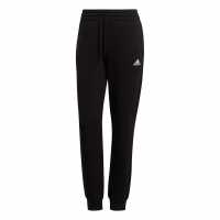 Adidas Essential Fleece Jogging Bottoms Womens Black/White Дамски долнища на анцуг