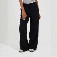 Brave Soul Bs Womens Wide Leg Jogger With Contrast Double Waistband Detail  