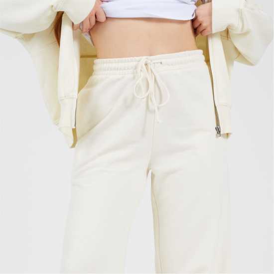 Brave Soul Bs Womens Wide Leg Cream Jogger  