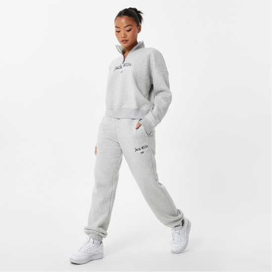 Дамски долнища на анцуг Jack Wills Bayton Relaxed Joggers Сив марл Jack Wills Bayton Relaxed Joggers Сив марл Дамски долнища на анцуг