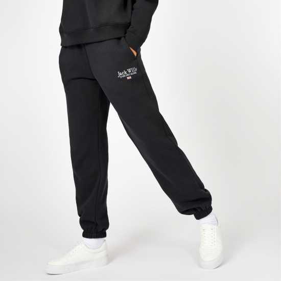Дамски долнища на анцуг Jack Wills Bayton Relaxed Joggers Черно Jack Wills Bayton Relaxed Joggers Черно Дамски долнища на анцуг