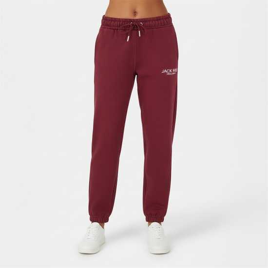 Jack Wills Bayton Relaxed Joggers Womens Бордово Jack Wills Bayton Relaxed Joggers Womens Бордово