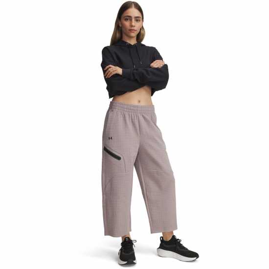 Under Armour Women's Cropped Open Hem Fleece Joggers Gray 
