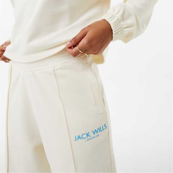 Jack Wills Blurred Logo Jogger Vintage White Дамски долнища на анцуг
