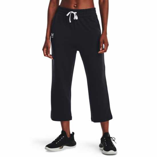 Under Armour Armour Rival Terry Flare Joggers Womens Black Дамски долнища на анцуг