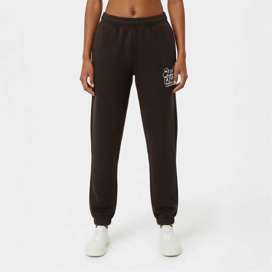 Jack Wills Women's Closed Hem Fleece Joggers Шоколад Jack Wills Women's Closed Hem Fleece Joggers Шоколад