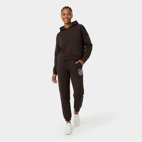 Jack Wills Women's Closed Hem Fleece Joggers Шоколад Jack Wills Women's Closed Hem Fleece Joggers Шоколад