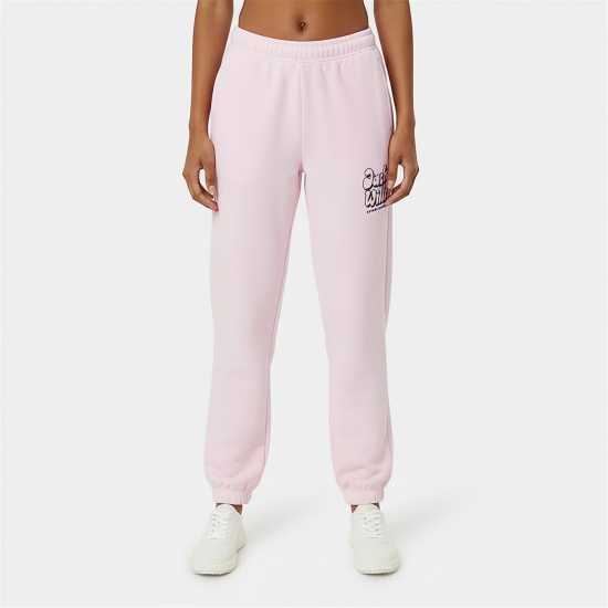 Jack Wills Women's Closed Hem Fleece Joggers Розово 