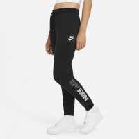 Nike Дамско Долнище За Джогинг Air Fleece Jogging Pants Ladies Black/White Дамски полар