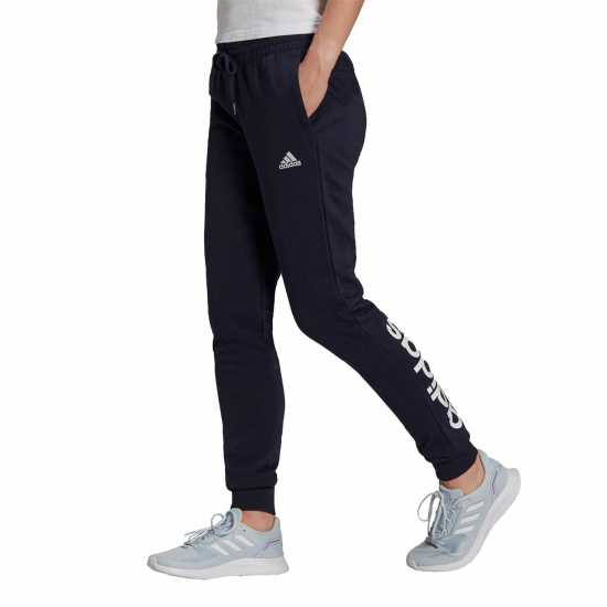 Adidas Linear Slim Fit Cotton Joggers Womens Legend Ink - Дамски долнища на анцуг