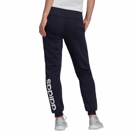 Дамски долнища на анцуг Adidas Linear Slim Fit Cotton Joggers Womens Легендарна чернина Adidas Linear Slim Fit Cotton Joggers Womens Легендарна чернина Дамски долнища на анцуг