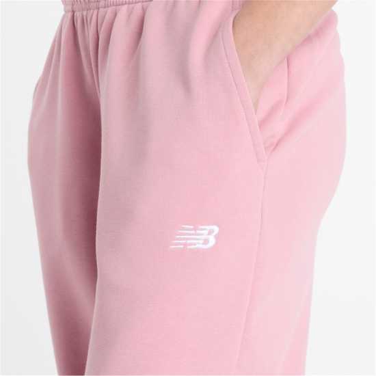 New Balance Balance Closed Hem Fleece Joggers Womens Pink Дамски долнища на анцуг