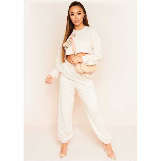 Missy Empire Loopback Joggers Камък Дамски долнища на анцуг