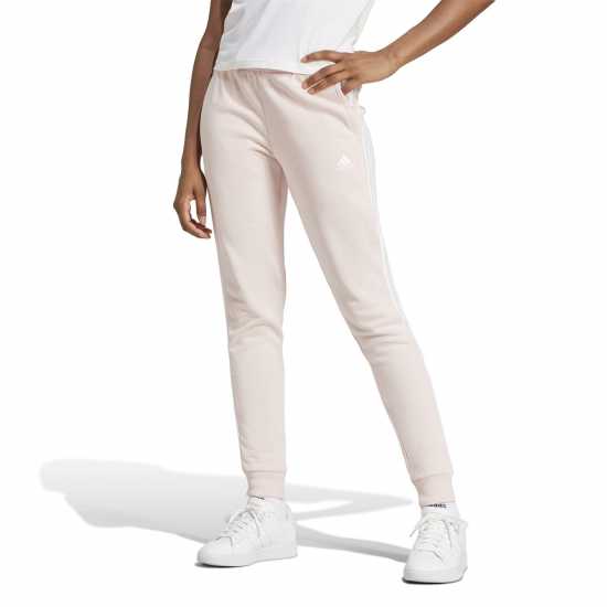 Adidas Essentials 3-Stripes Pants Slim Womens Пясъчно розово Дамски долнища на анцуг