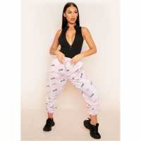 Missy Empire Kind Repetitive Text Oversized Joggers  Дамски долнища на анцуг