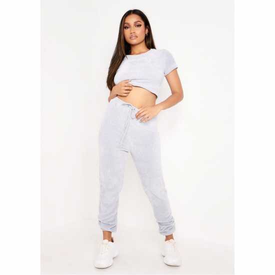Дамски долнища на анцуг Missy Empire Drawstring Joggers Синьо Missy Empire Drawstring Joggers Синьо Дамски долнища на анцуг