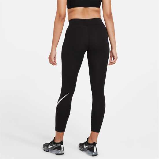 Nike Sportswear Essential Women's Mid-Rise Swoosh Leggings Черно 