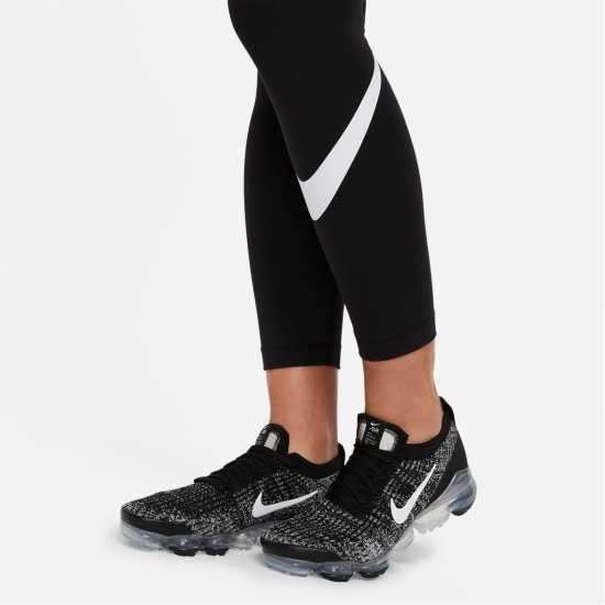 Nike Sportswear Essential Women's Mid-Rise Swoosh Leggings Black Дамско трико и клинове