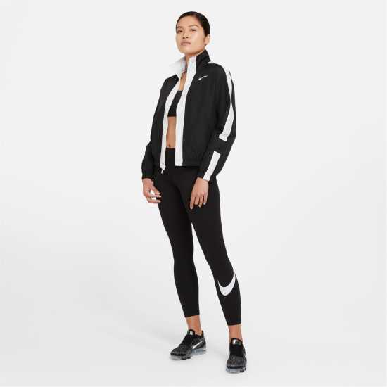 Nike Sportswear Essential Women's Mid-Rise Swoosh Leggings Black Дамско трико и клинове