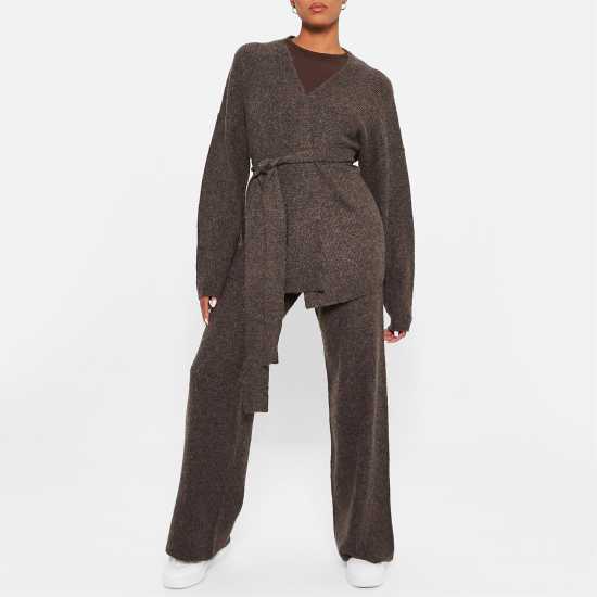 I Saw It First Recycled Cosy Knit Wide Leg Trousers Co-Ord  Дамски пуловери и жилетки